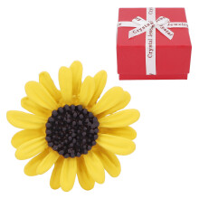 Daisy Flower Brooch Pin Alloy Saffron Yellow Sunflower Decorative