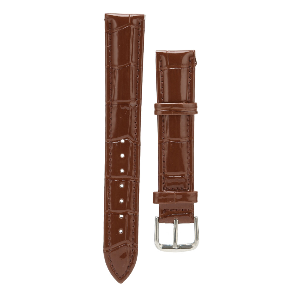 (Brown) Pu Leather Watch Band Alloy Pin Buckle Brown 448787367969