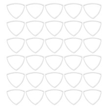 (Triangular Shape L) 30pcs Resin Craft Open Bezels Hollow Frame Pendants Triangular