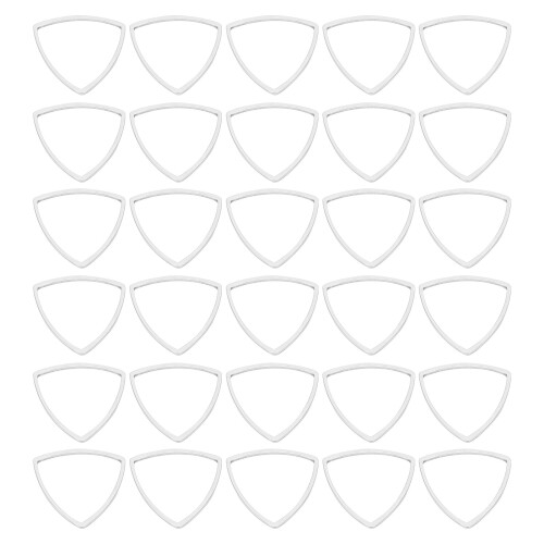 (Triangular Shape L) 30pcs Resin Craft Open Bezels Hollow Frame Pendants Triangular