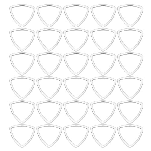 (Triangular Shape S) 30pcs Resin Craft Open Bezels Hollow Frame Pendants Triangular