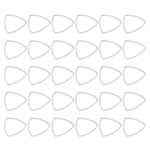 (Triangular Shape L) 30pcs Resin Craft Open Bezels Hollow Frame Pendants Triangular 2