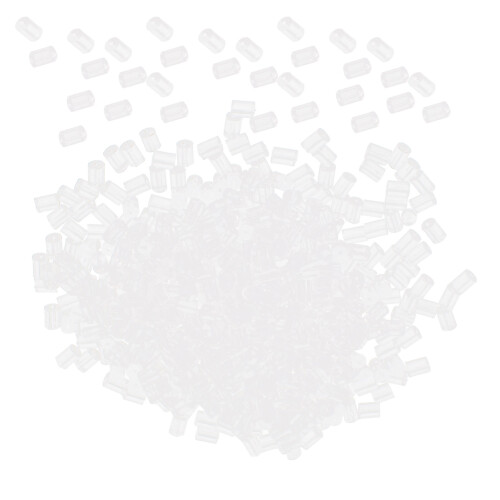500pcs Cylinder Earring Backs Silicone Transparent Locking 1