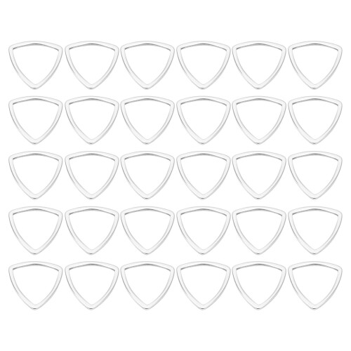 (Triangular Shape S) 30pcs Resin Craft Open Bezels Hollow Frame Pendants Triangular 1