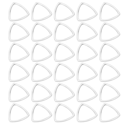 (Triangular Shape S) 30pcs Resin Craft Open Bezels Hollow Frame Pendants Triangular 2