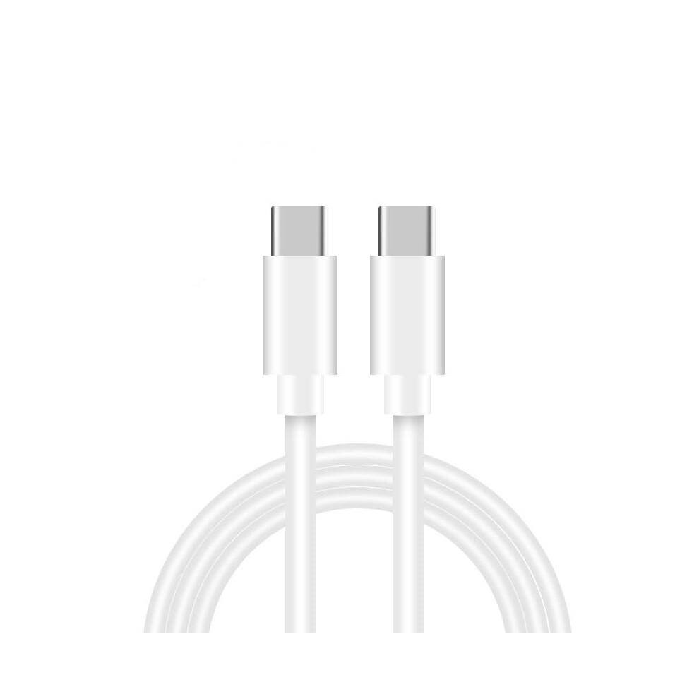 Usb C To Usb C Charger Cable 60W 3A Fast Charging Type-C To Type-C 1 Meter White 9105992841424