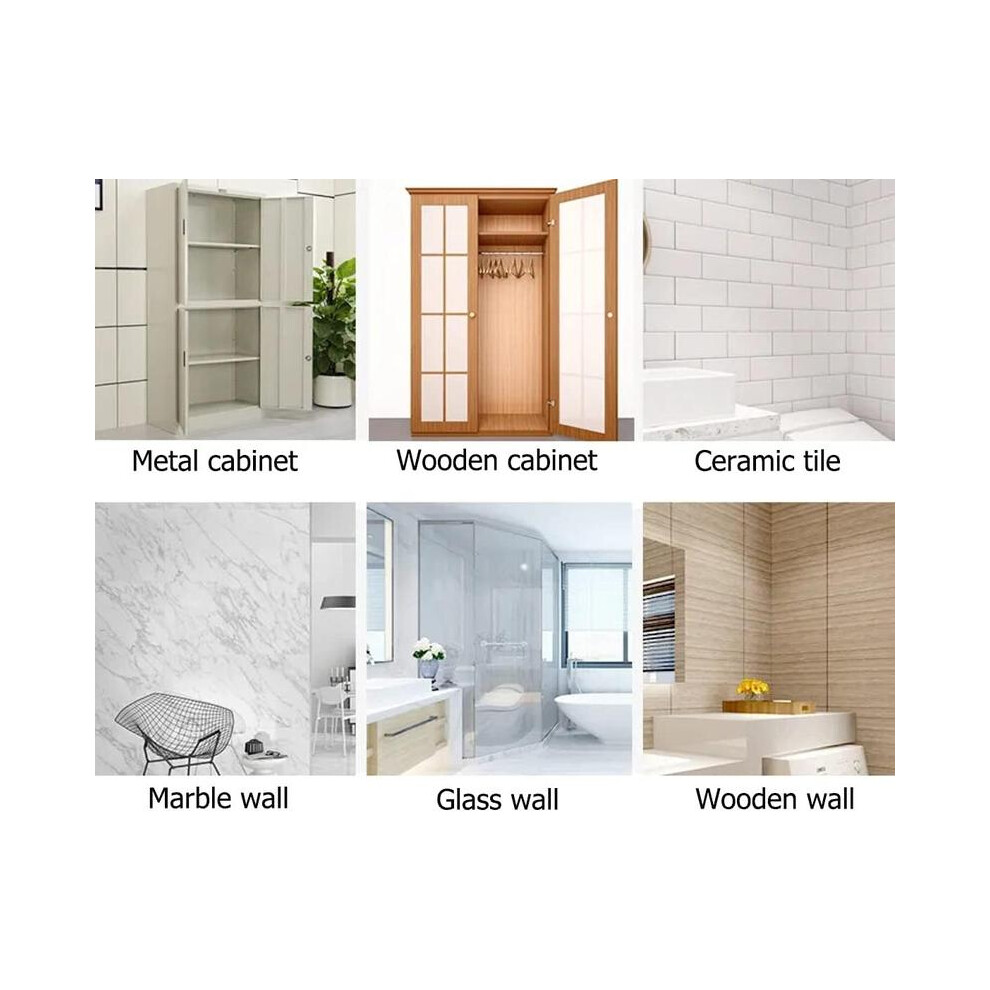 (Default) 16-Pcs Wall Hooks, Damage Free Adhesive Wall Hook, No Tool Towel Hanger For Bathroom, Transparent Shower Hooks For Inside Shower, Wall 5052987513184