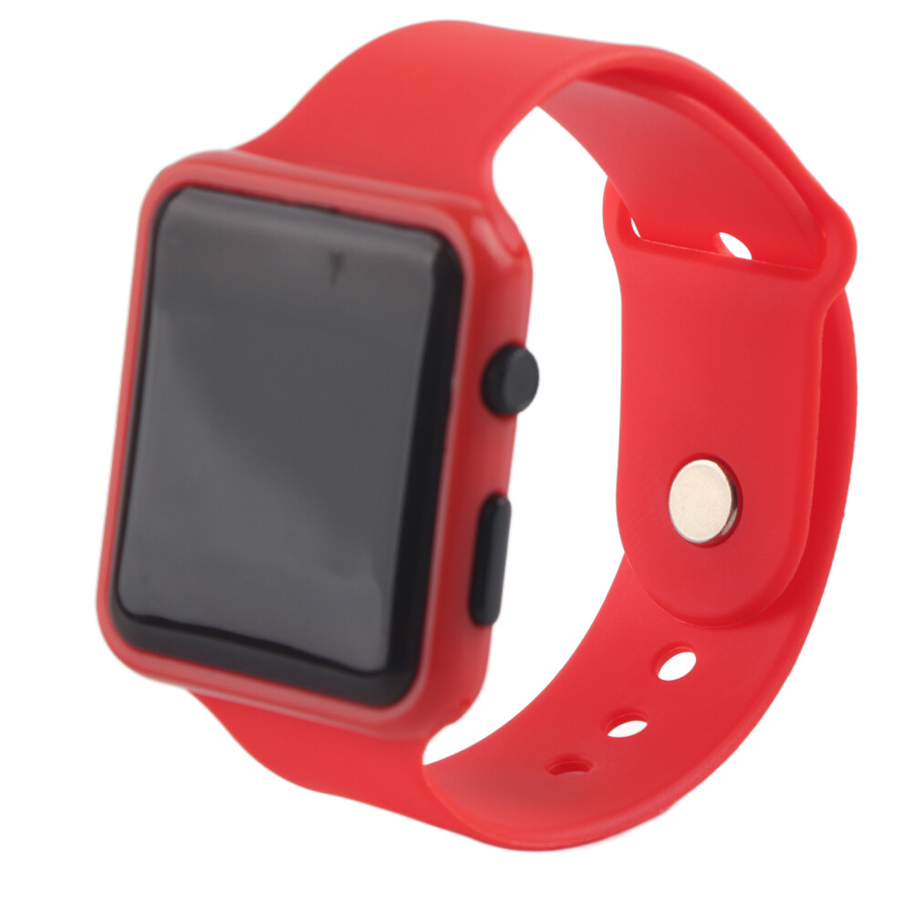 (Red) Luminous Electronic Watch Digital Bracelet Red 448787371966