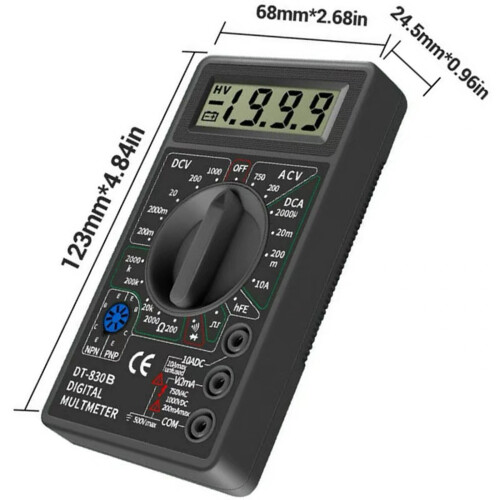 Multifunctional Digital Meter Auto Ranges Selection Diode-DT830 2