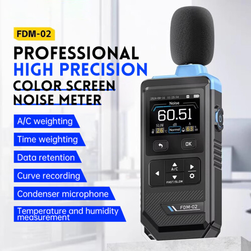 Handheld Sound Level Meter 30-130dBA Decibel Meter with A/C 1