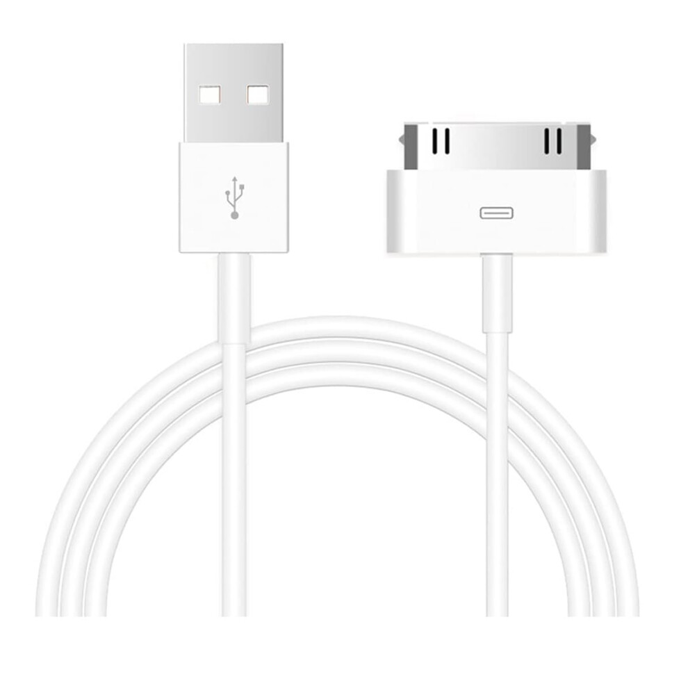 Cable For Apple 30-Pin Charger, Iphone 4/4S/3G/3Gs, Ipad 1-3, Ipod Touch 1-4, Nano 1-6, Classic 1-3, 3.3 Feet, White 9105992841684