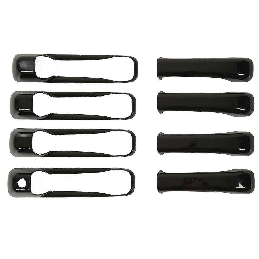 Kikidex (As Show, One Size) 8Pcs Car Exterior Door Handle Covers Glossy Black Replacement For Dodge Ram 1500 2500 3500 4500 5500