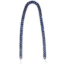 (Navy Blue) Simple Stylish Women Sunglasses Chain Portable Face Cover Navy Blue