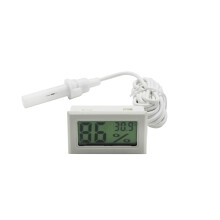 Digital Thermo Hygrometer With Probe For Accurate-White