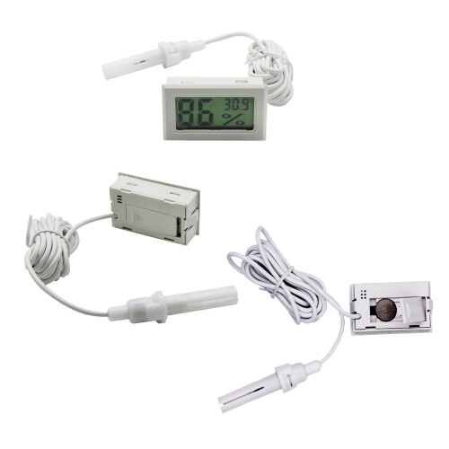 Digital Thermo Hygrometer With Probe For Accurate-White 2