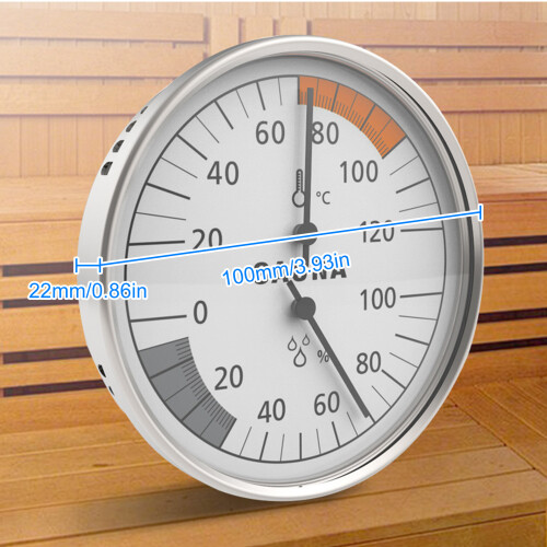 Indoor Sauna Temperature Humidity Monitors Large Display 2