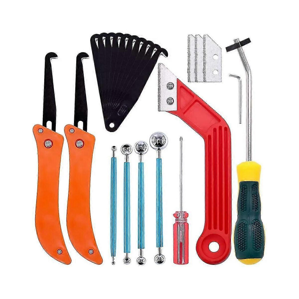 Kikidex (As Show, One Size) 23-Piece Grouting Removal Tool Saw Blade Grouting Hand Saw Tile Joint Cleaning Brush Caulking Edge