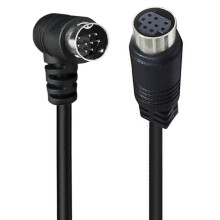 S Video Cable Male To Female 9-Pin Mini-DIN Elbow 90-Degree 1.8m For Multiple Devices