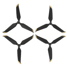 (Black Gold Edge) 4 Pcs 3 Blade Low Noise Drone Propeller for Air 2 Black Gold