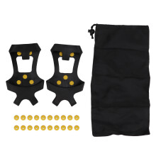 (L (39‑46)) 10 Stud Anti Skid Snow Ice Shoe Spikes Cleats for XL (45-48)