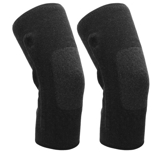 (S) 2pcs Graphene Knee Braces Warm Compression Sleeve Spring Stabilizers