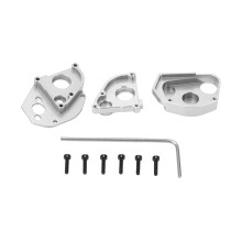 (Silver) Aluminum Alloy Gearbox Shell Cover for Axial SCX24 1/24 RC Car Red