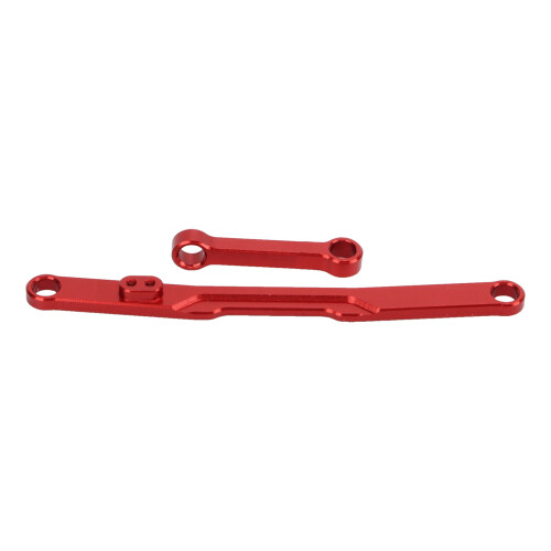 (Red) RC Steering Rod Lightweight Rust Proof Link for SCX24 Silver 2