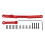 (Red) RC Steering Rod Lightweight Rust Proof Link for SCX24 Silver 2