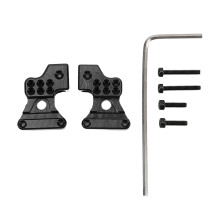 (Black) 2pcs Aluminum Alloy Rear Shock Tower for Axial SCX24 1/24 Black