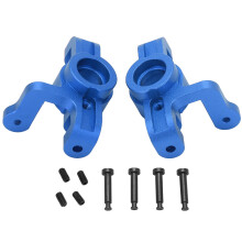 (Blue) RC Front Steering Cups Aluminum Knuckles for LOSI Lasernut U4 1/10