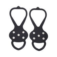 (L 40-42) 1 Pair 5 Teeth Crampons Ice Claw Non Slip Snow Climbing L 40-42