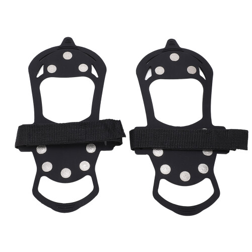 (S Size) 2pcs/set 10 Tooth Rustproof Crampons Shoe Cover XL 2