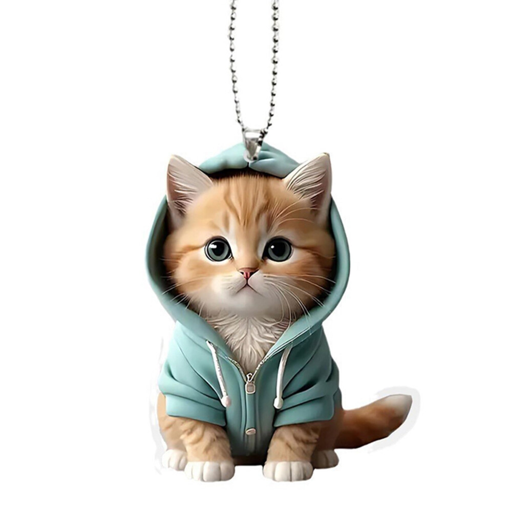 Car Hanging Ornament Acrylic Cat Design Car Interior Pendant For Rear View Mirror Cute Auto Decor 9105992842339
