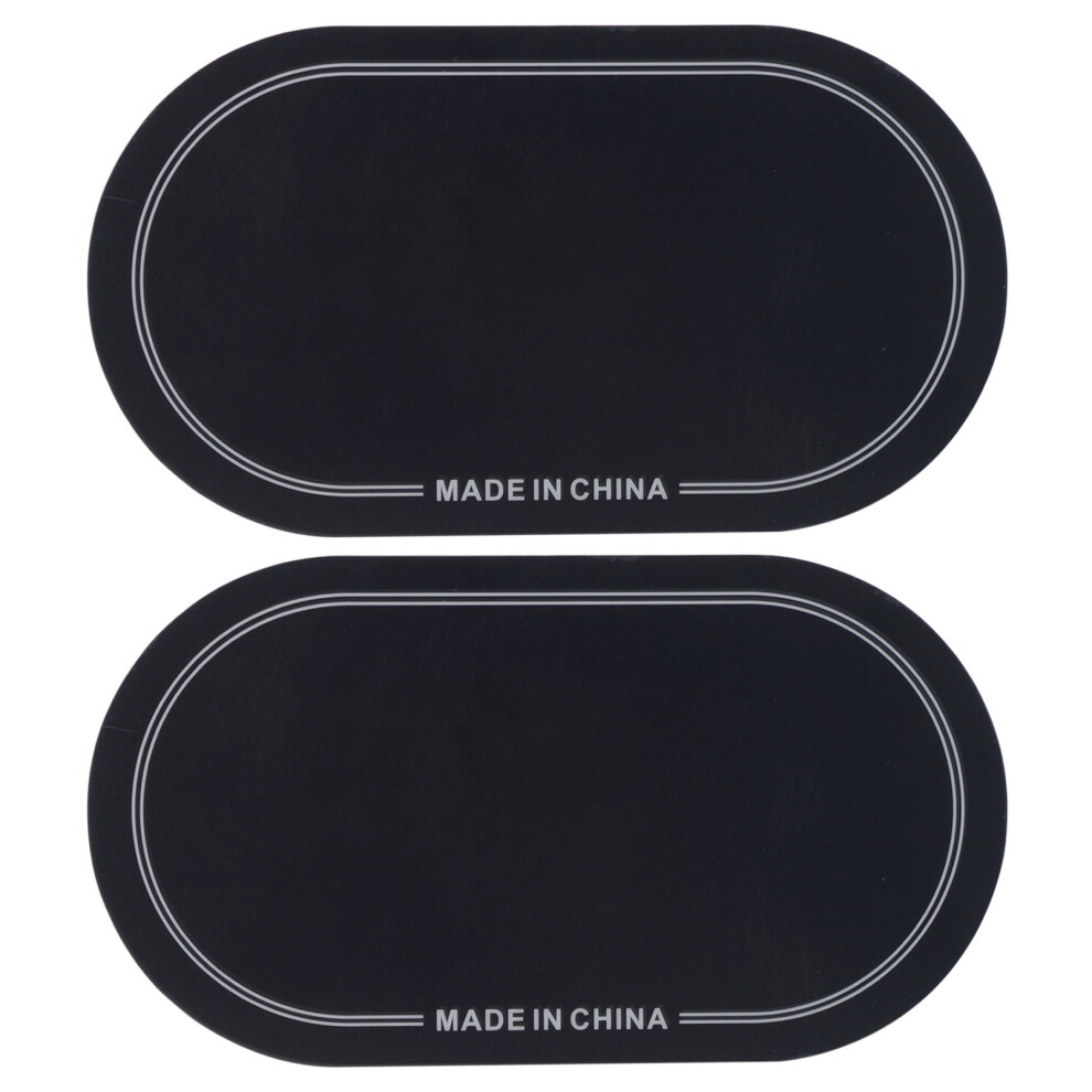 Black 2Pcs Single/Double Pedal Drum Patches- Double Pedal