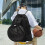 Drawstring Basketball Backpack Foldable Gym Sack with Mesh Ball Bag 5