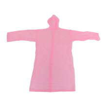 (Rose) Portable Waterproof Raincoat Hood Sleeves Reusable Unisex Adult