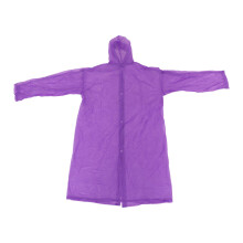 (Violet) Portable Waterproof Raincoat Hood Sleeves Reusable Unisex Adult