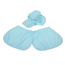 (Lake Blue) Sun Protection Hat Windproof Sand Neck Cover Outdoor Fishing Hiking