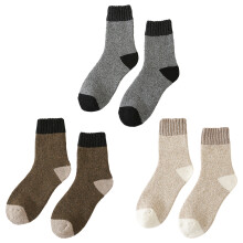 3 Pairs Wool Socks Thick Warm Knitted for Men Women