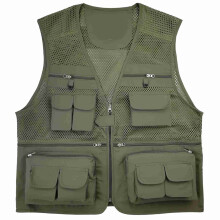 Breathable Fishing Vest Mesh Zipper Pockets Summer Work Outdoor