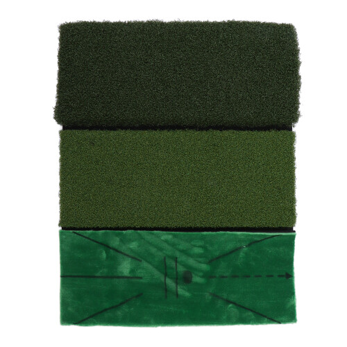 3 in 1 Golf Training Mat Artificial Lawn Grass Practice Pad
