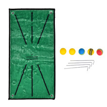 Golf Training Mat Anti Slip Suede Practice Rug with 5 Balls 4 Pins