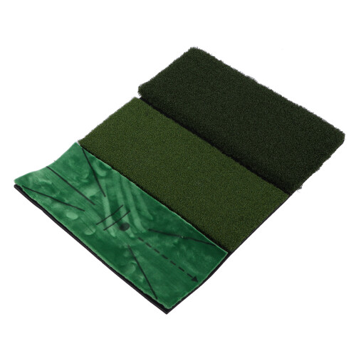 3 in 1 Golf Training Mat Artificial Lawn Grass Practice Pad 1