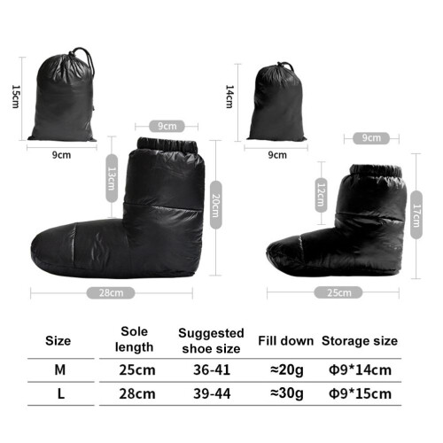 Winter Down High Top Socks Waterproof Booties Drawstring 1