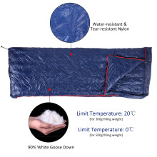 Ultralight Goose Down Sleeping Bag with Storage Bag for Hiking Camping
