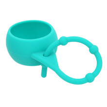 (Cyan) Silicone Golf Ball Holder Protective Waist Keyring Pink