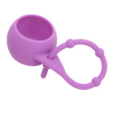 (Purple) Silicone Golf Ball Holder Protective Waist Keyring Pink