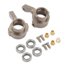 (Titanium Color) 2pcs RC Aluminum Steering Cup Universal Knuckles WPL B14 1/16 Car Red
