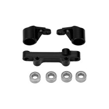 (Black) Aluminum Alloy Steering Set for LOSI 1/18 Mini T 2.0 2WD Red