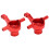 (Red) Aluminum Front Knuckle Arms Set for TT02 3